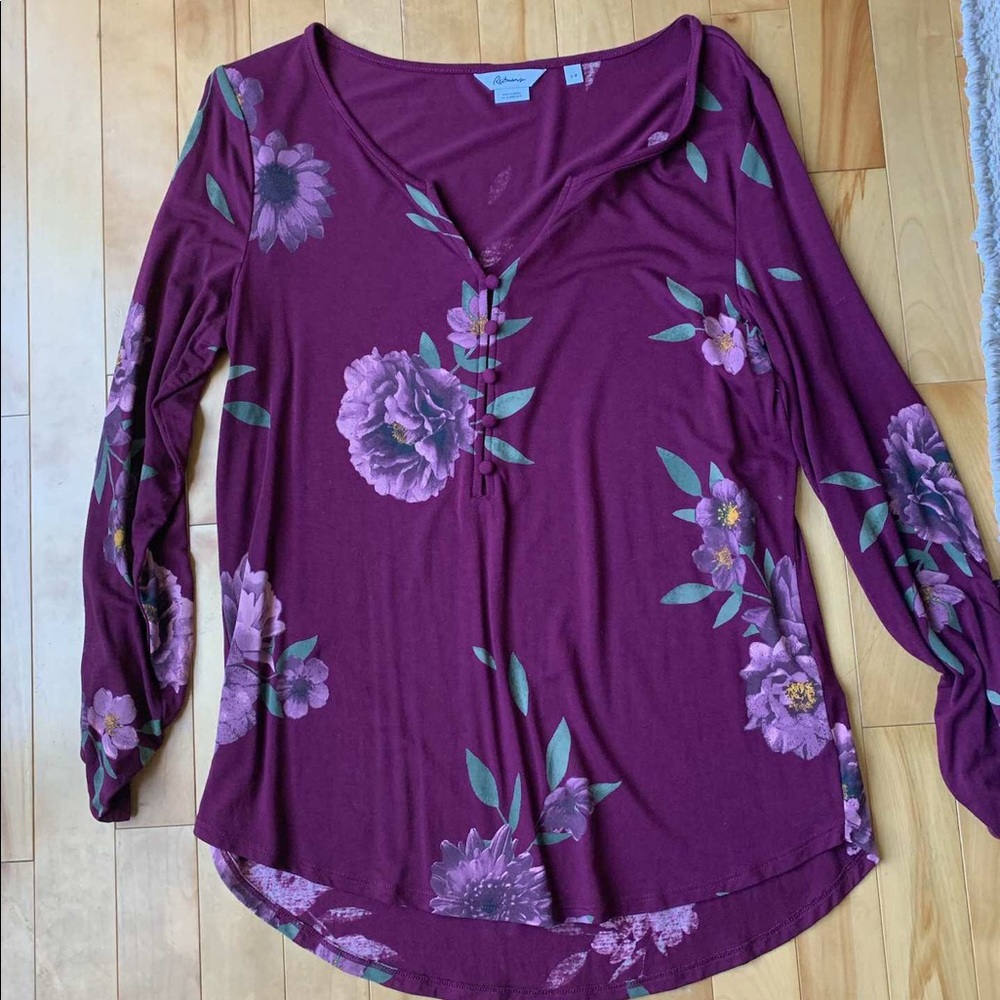Reitmans Long Sleeve Floral Top
